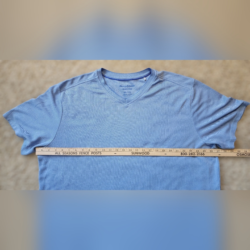 Tommy Bahama 2XL Blue Island Zone V Neck Luxury Resort Shirt XXL - Picture 8 of 9